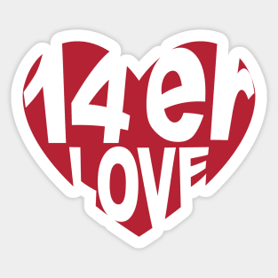 Love 14ers Sticker